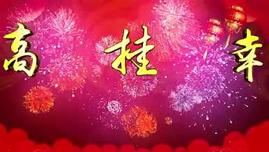 灿烂喜庆的新年祝福AE模板视频的预览图